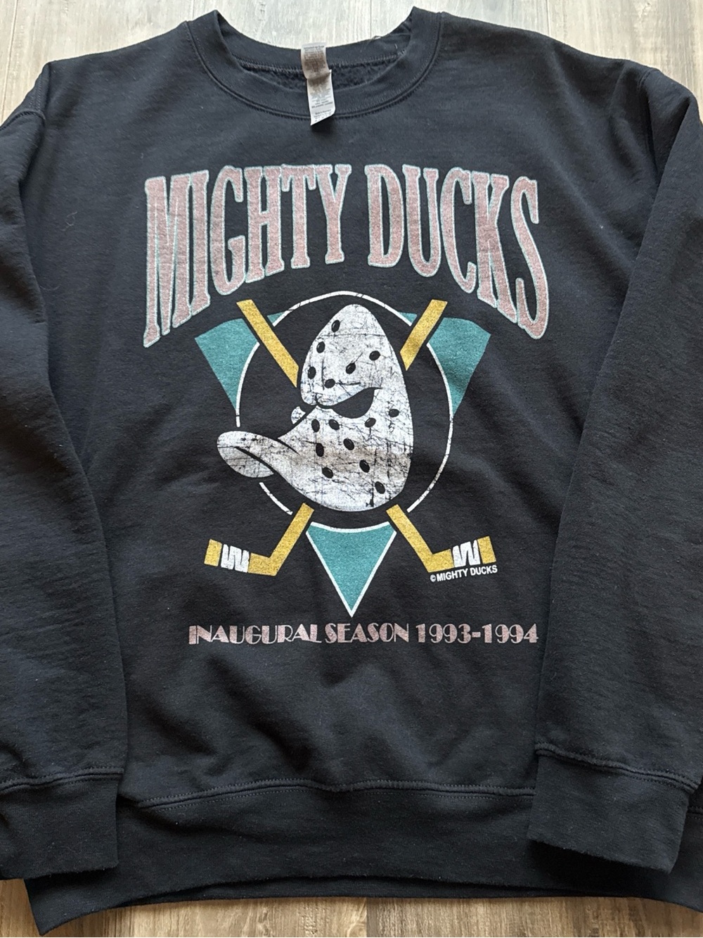Gildan Black 'Mighty Ducks' Graphic Crewneck